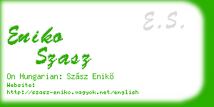 eniko szasz business card